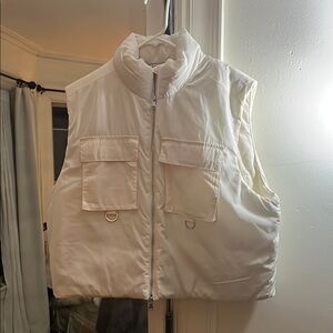 Women's White Puffer Vest